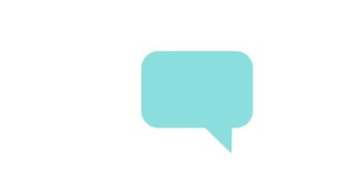 Beyaz arkaplan canlandırılmış simge üzerine Konuşma Baloncuğu