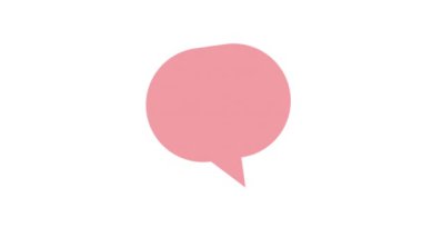 Beyaz arkaplan canlandırılmış simge üzerine Konuşma Baloncuğu