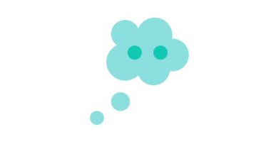 Beyaz arkaplan canlandırılmış simge üzerine Konuşma Baloncuğu