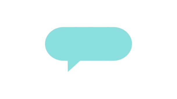 Speech Bubble on white background animated icon