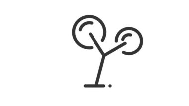 Beyaz arkaplanda Ağaç Canlandırılmış Simgesi.