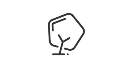 Beyaz arkaplanda Ağaç Canlandırılmış Simgesi.