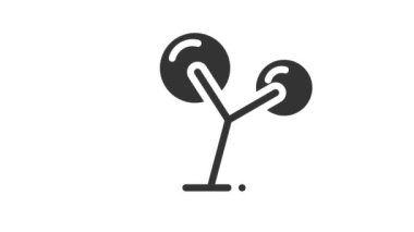 Beyaz arkaplanda Ağaç Canlandırılmış Simgesi.