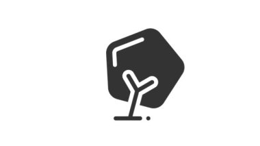 Beyaz arkaplanda Ağaç Canlandırılmış Simgesi.