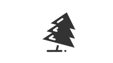 Beyaz arkaplanda Ağaç Canlandırılmış Simgesi.