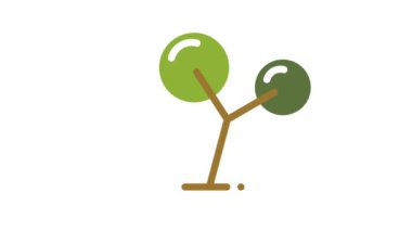 Beyaz arkaplanda Ağaç Canlandırılmış Simgesi.