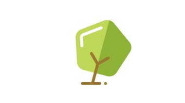 Beyaz arkaplanda Ağaç Canlandırılmış Simgesi.