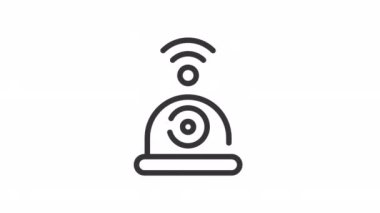 CCTV, Nesnelerin İnterneti şeffaf arkaplanda canlandırılmış simge.