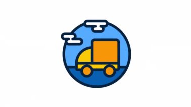 Kamyon, Ulaşım simgesi şeffaf arkaplanda.