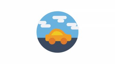 Araba, Ulaşım simgesi şeffaf arkaplanda.