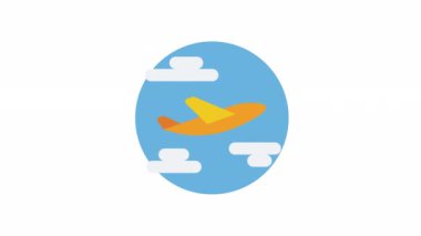 Uçak ve Ulaşım simgesi şeffaf arkaplanda.