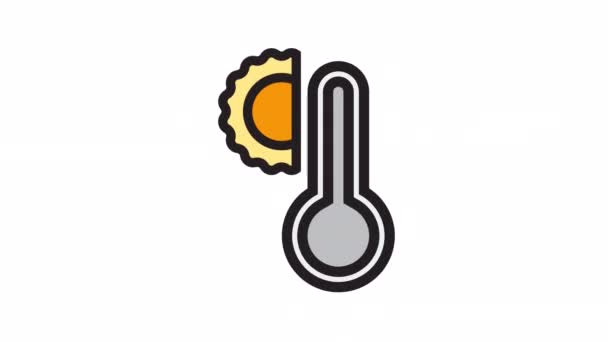 透明背景下的热门天气动画图标 — 图库视频影像