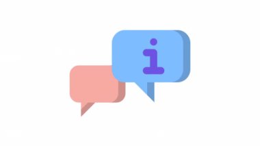 Şeffaf arkaplan üzerinde bilgi, Sorular ve SSS canlandırılmış simgesi.