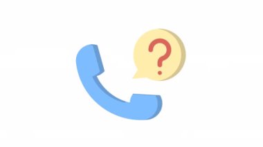 Çağrı merkezi, Sorular ve SSS simgesi şeffaf arkaplan üzerine canlandırılmış simge.