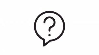 Saydam arkaplanda Soru İşareti, Sorular ve SSS canlandırılmış simgesi.