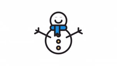 Kardan Adam ve Kış Canlandırma simgesi şeffaf arkaplanda.