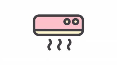 Klima, Saydam arkaplanda Yaz Canlandırması simgesi.