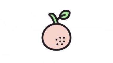 Şeffaf arkaplanda turuncu, bahar canlandırmalı simge.