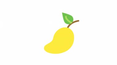 Mango, şeffaf arkaplanda meyve canlandırma simgesi.