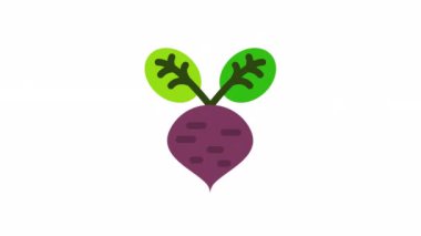 Şeffaf arkaplanda pancar, sebzeler canlandırılmış simge.