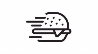 Şeffaf arkaplanda yiyecek sevkiyatı simgesi.