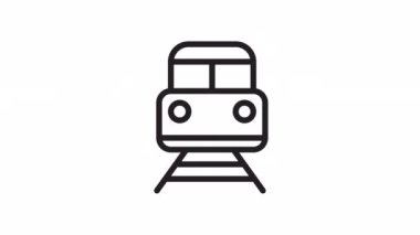 Saydam arkaplan üzerinde Tren, Ulaşım Lojistik canlandırma simgesi.