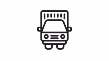 Pickpick, Transport Lojistik canlandırma simgesi şeffaf arkaplanda.