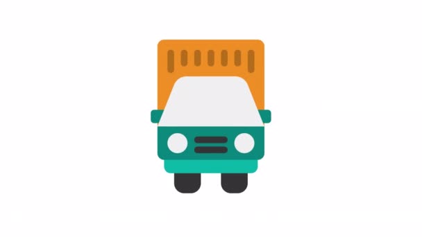 Pickup Transport Logistics Animovaná Ikona Průhledném Pozadí — Stock video