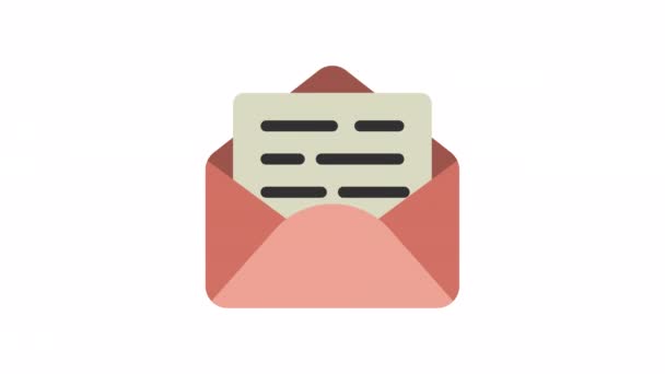 Mail Serviço Postal Ícone Animado Fundo Transparente — Vídeo de Stock