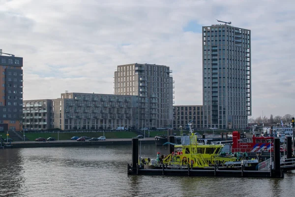 Nijmegen Hollandia 2023 Január Modern Kikötő Nijmegenben Hollandiában — Stock Fotó