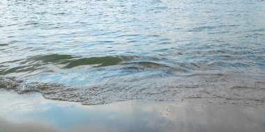 Frizya adasındaki denizin arka plan görüntüsü, Avrupa 'daki plajlar