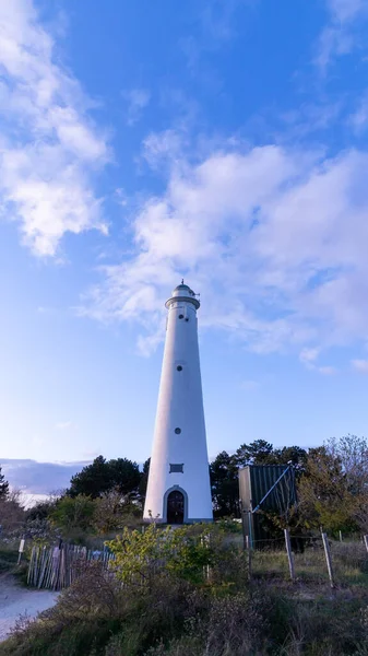 Der Weiße Leuchtturm Der Wattenmeerinsel Schiermonnikoog Friesland Niederlande — Stockfoto