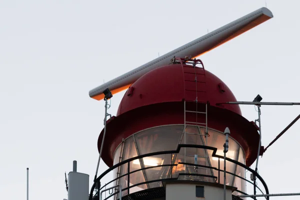 stock image close up of the red lighthouse in Schiermonnikoog an island of the dutch wadden islands