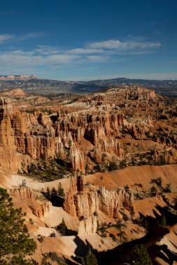 Utah 'taki Bryce Canyon Ulusal Parkı kurak çöl güzelliği ile nefes kesici bir yerdir. Açık mavi gökyüzü altında çarpıcı kızıl kaya kabadayıları sergilenir. Keşif ve açık hava maceraları için mükemmeldir.