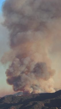 Los Angeles 'ın Palisades bölgesindeki büyük bir yangından yükselen yoğun duman, öngörülemeyen yangın tehlikesiyle cesurca mücadele eden itfaiyecilere meydan okuyor.