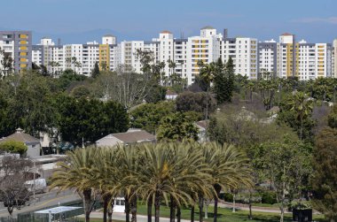 Kaliforniya ABD 17 Mayıs 2023 Los Angeles manzaralı film müzesinin gözlem güvertesi.