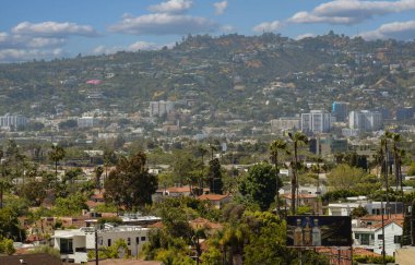 Kaliforniya ABD 17 Mayıs 2023 Los Angeles manzaralı film müzesinin gözlem güvertesi.