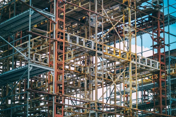 Estructura Andamios Metálicos Obra Industria Construcción Abstracta — Foto de Stock