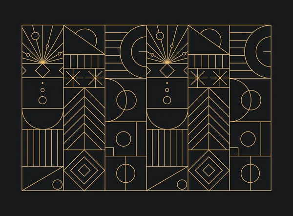 Modern geometrik sanat deco. Vektör soyut geometrik arkaplan. Vektör illüstrasyonu. 