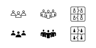 Team icon set. Vector illustration.