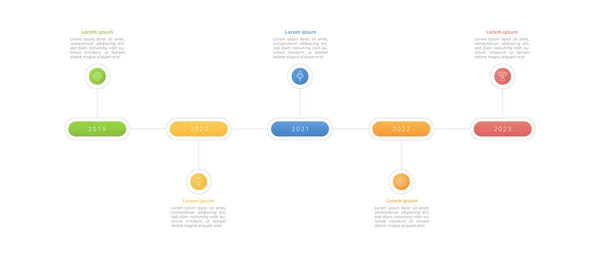 Moderne Timeline Infografik Vorlage Für Unternehmen Infografische Design Vorlage Vektorillustration — Stockvektor