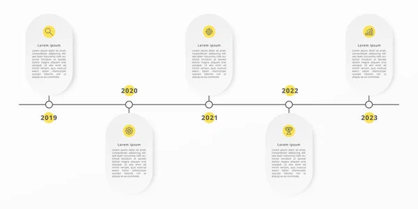 Moderne Timeline Infografik Vorlage Für Unternehmen Infografische Design Vorlage Vektorillustration — Stockvektor