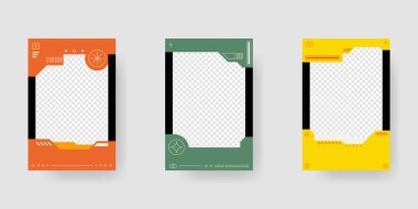 Soyut bilim kurgu çerçevesi. Hud arayüz tasarım tarzı. Dijital fütüristik çerçeve. Siber punk tarzı. Pankart, kart, oyuncu kartı oyunu için dizayn.