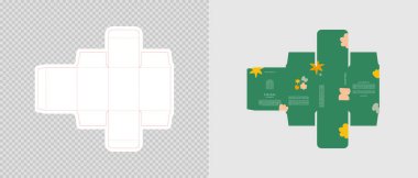 Cardboard box template. Cosmetic package box design. Vector illustration.