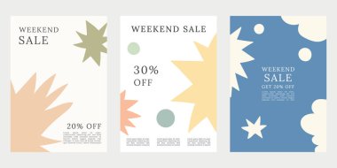 Satış promosyonu posteri. İndirimli olay poster şablonu.