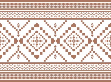 Geometrik etnik oryantal model arka planı. Doku, ambalaj, giysi, batik, kumaş, duvar kağıdı ve arkaplan tasarımı. Kalıp nakış tasarımı.