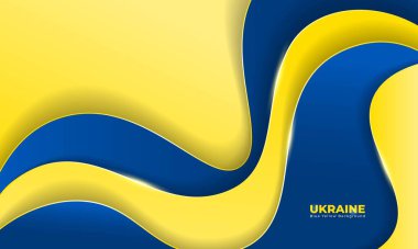 Basit katman tasarımında mavi sarının soyut arkaplanı. Ukrayna 'nın bağımsızlık günü için iyi bir şablon.