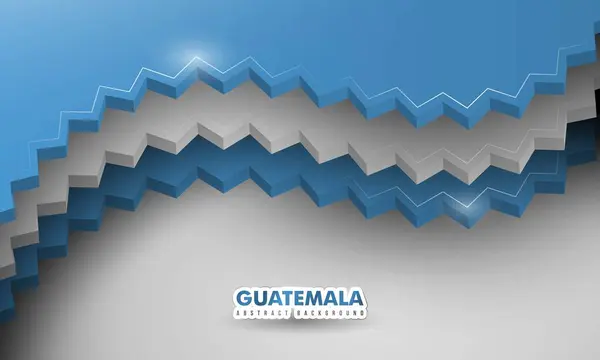 stock vector Blue white background design with 3d zigzag shape layered in blue white on white background.Good template for guatemala independence day campaign