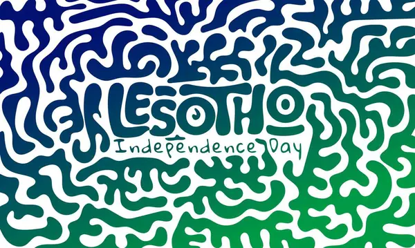 stock vector Typography of Lesotho independence day in ethnicity background design. Also good template for lesotho national day campaign