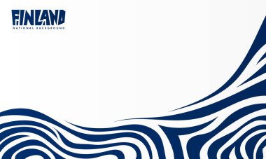 Beyaz arka plan tasarımında soyulmuş mavi desen. Finlandiya bağımsızlık günü şablonu. Finlandiya ulusal geçmişi